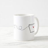 Arizona bis Iowa - Heart2Heart Coffee Tasse (VorderseiteRechts)