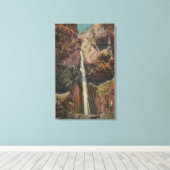 Arizona - Blick auf die Wasserfälle im Grand Canyo Leinwanddruck (Insitu (Holzboden))