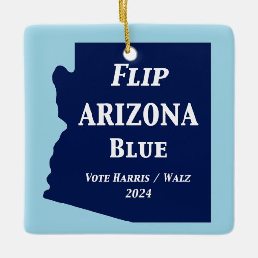 Arizona Blue im Jahr 2024 gedreht Keramikornament (Vorderseite)