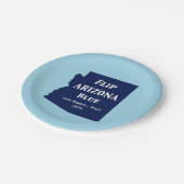 Arizona Blue im Jahr 2024 gedreht Pappteller (Schrägansicht)