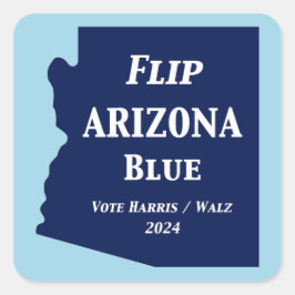Arizona Blue im Jahr 2024 gedreht Quadratischer Aufkleber
