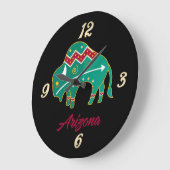 Arizona Buffalo Totem Wall Clock Große Wanduhr (Winkel)