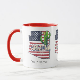 Arizona Bundesstaat Vereinigte Staaten Retro-Karte Tasse