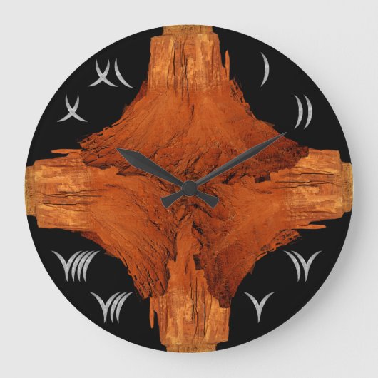 Arizona Buttes Große Wanduhr (Vorderseite)