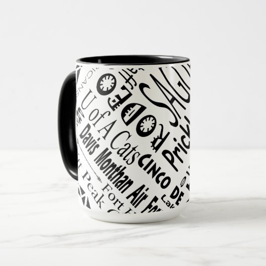 Arizona Buzz Words Tasse (Vorderseite Links)