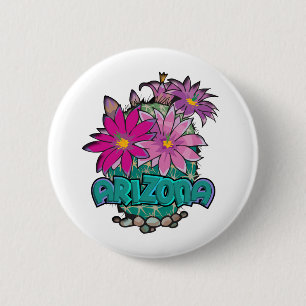 Arizona Cactus Blooms Button