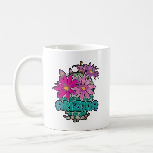 Arizona Cactus Blooms Kaffeetasse (Links)