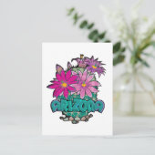 Arizona Cactus Blooms Postkarte (Stehend Vorderseite)