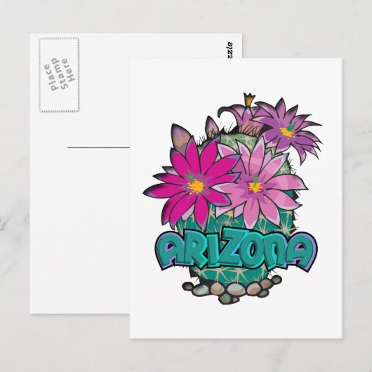 Arizona Cactus Blooms Postkarte (Vorne/Hinten)