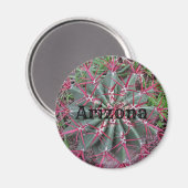Arizona Cactus Foto Red Barrel Wüste Pflanze Magnet (Vorderseite/Rückseite)