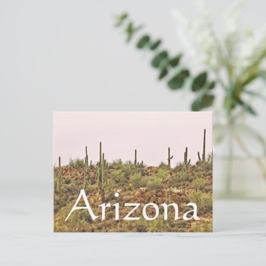 Arizona Cactus Landscape Postkarte (Stehend Vorderseite)
