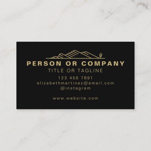 Arizona Cactus Landscaping oder Real Anwesen Moder Visitenkarte (Rückseite)