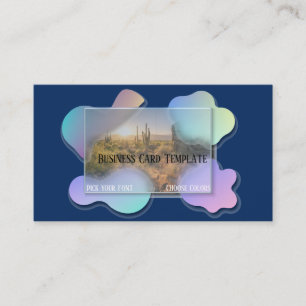 Arizona Cactus Sunset Desert Business Card Visitenkarte