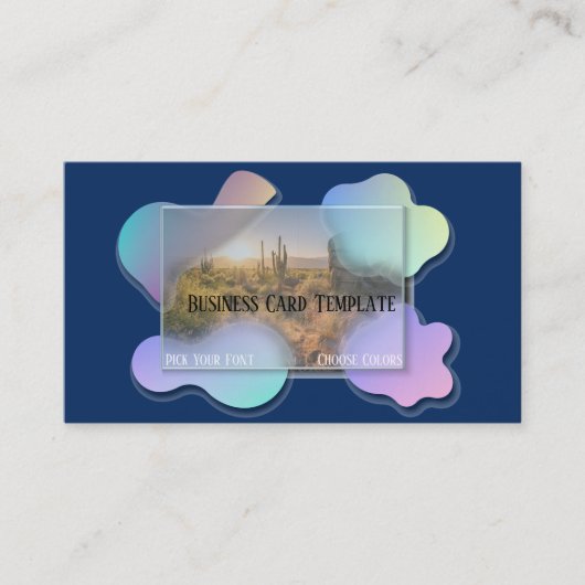 Arizona Cactus Sunset Desert Business Card Visitenkarte (Vorderseite)