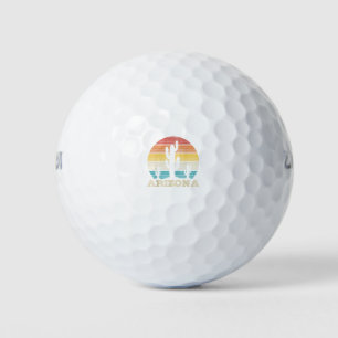 Arizona Cactus Vintag Retro Desert Souvenir Gesche Golfball
