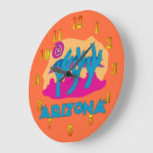 Arizona Cactus Wall Clock Große Wanduhr (Winkel)