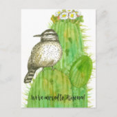 Arizona Cactus Wren Bird Postkarte (Vorderseite)