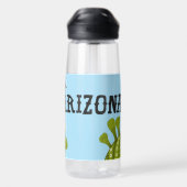 Arizona Cactus Wren Saguaro Cactus Illustration Trinkflasche (Rückseite)