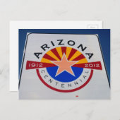Arizona Centennial Sign Postcard Postkarte (Vorne/Hinten)
