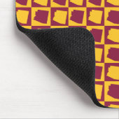 Arizona Checkered Maroon and Gold Pattern Mousepad (Ecke)