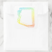 Arizona chill blur quadratischer aufkleber (Tasche)