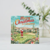 Arizona Christmas in Desert Greeting card (Stehend Vorderseite)