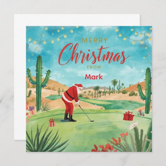Arizona Christmas in Desert Greeting card (Vorne/Hinten)