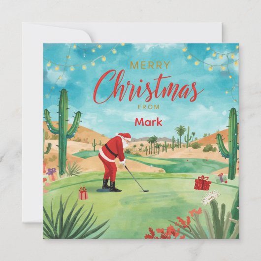 Arizona Christmas in Desert Greeting card (Vorderseite)