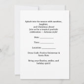 Arizona Christmas themed Pool Party Einladung (Rückseite)