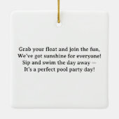 Arizona Christmas themed Pool Party Keramikornament (Rückseite)