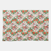 Arizona Christmas themed with Santa Pool party Geschirrtuch (Horizontal)