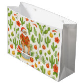 Arizona Christmas with Cactus Santa Claus Golfer Große Geschenktüte (Vorderseite Schrägansicht)