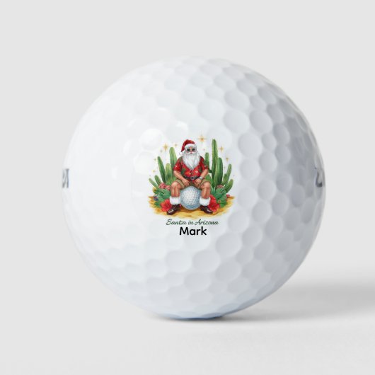 Arizona Christmas with Santa Claus on golf ball (Vorderseite)