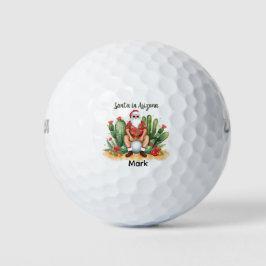 Arizona Christmas with Santa Claus on golf ball