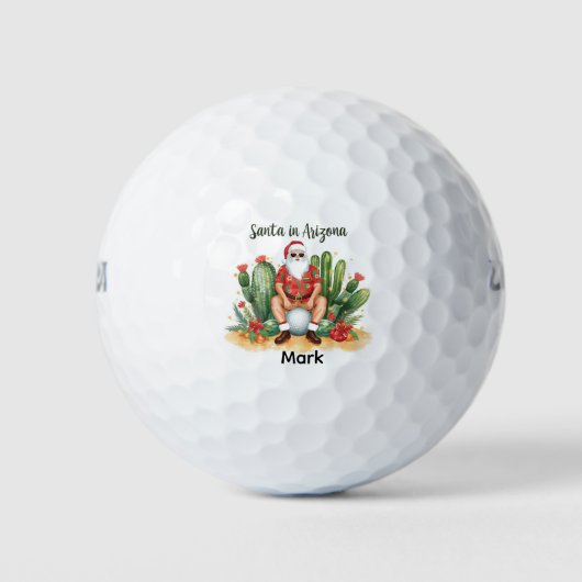 Arizona Christmas with Santa Claus on golf ball  (Vorderseite)