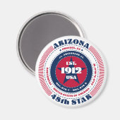 Arizona Circle Typografy Souvenir Magnet (Vorderseite/Rückseite)