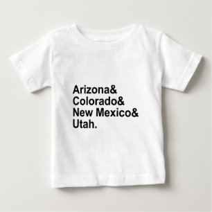 Arizona Colorado New Mexico Utah Vier Ecken Baby T-shirt