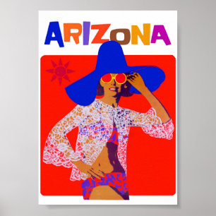 Arizona Colorful Retro Vintage Poster