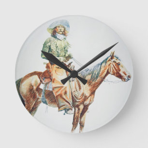 Arizona Cowboy, 1901 Runde Wanduhr