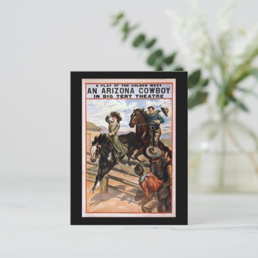Arizona Cowboy im Big Zelt Theater Postkarte (Stehend Vorderseite)