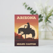Arizona Cowboy Postkarte (Stehend Vorderseite)