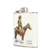 Arizona-Cowboy Remington schöne Kunst Flachmann (Links)