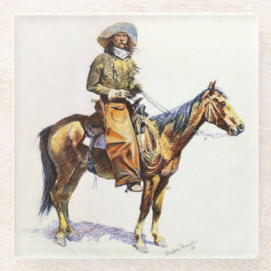 Arizona Cowboy Western Art von Frederic Remington Glasuntersetzer
