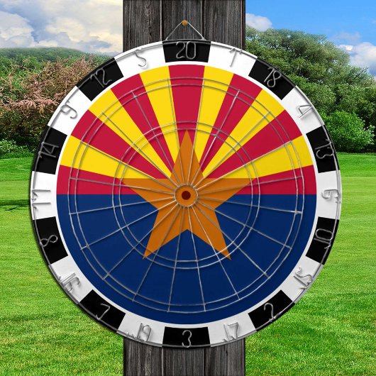 Arizona Dartboard USA & Arizona Flag / Spielbrett Dartscheibe