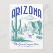 Arizona Der Grand Canyon Staat Est. 1912 Postkarte (Vorderseite)