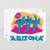 Arizona Desert Blue Postkarte (Vorne/Hinten)