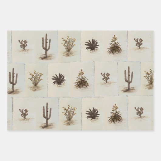 Arizona Desert Cacti Geschenkpapier Set (Vorderseite 3)