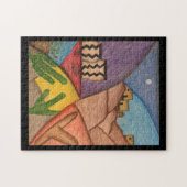 Arizona Desert Cactus Southwest Folk Art Puzzle (Horizontal)