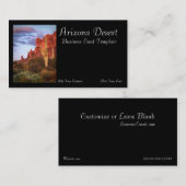 Arizona Desert Cactus Sunset Business Card Visitenkarte (Vorne/Hinten)