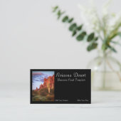 Arizona Desert Cactus Sunset Business Card Visitenkarte (Stehend Vorderseite)